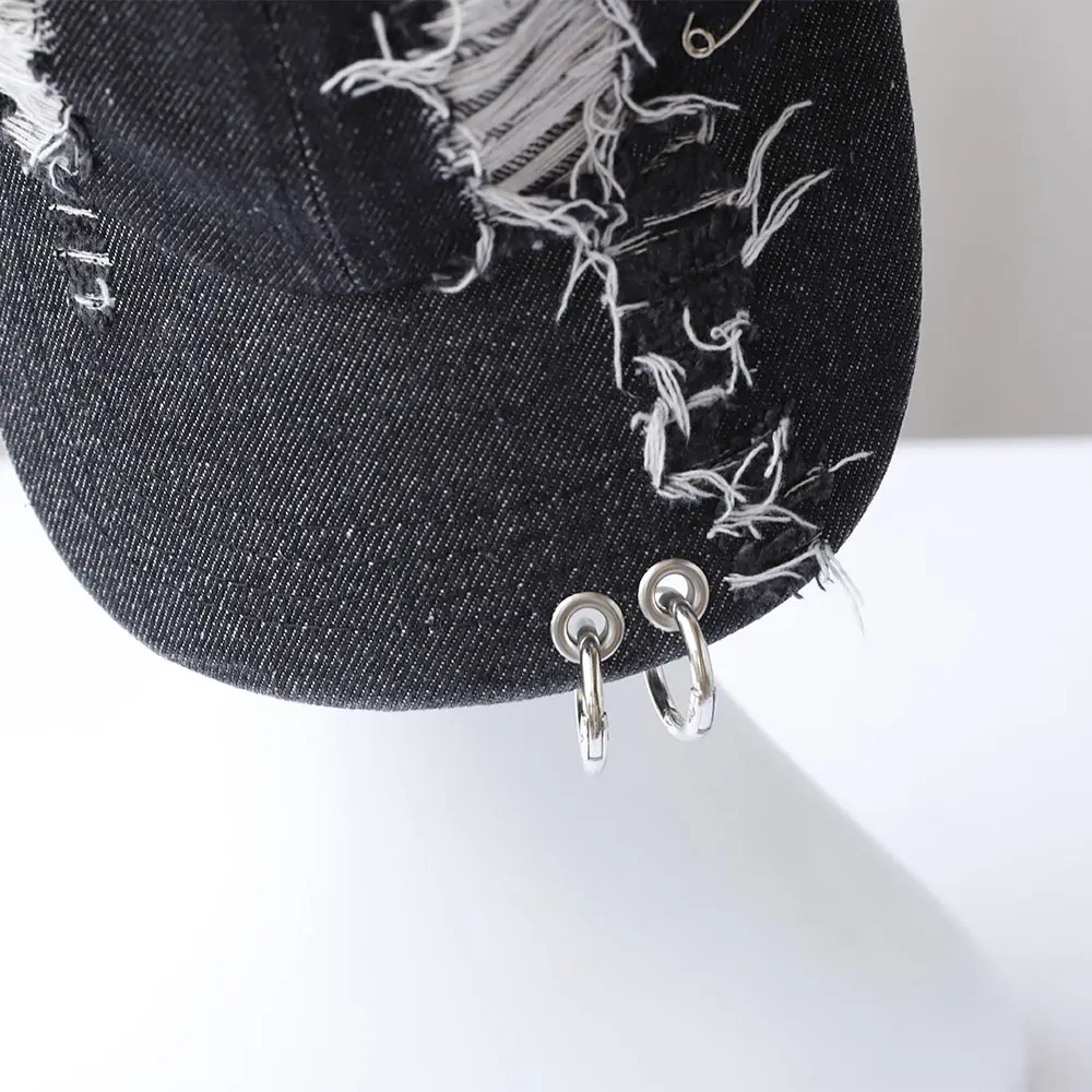 NEW y2k Hot Girl Graffiti Jeans Rabbit Ears Cowboy Baseball Hat Wash Graffiti Hip Hop Cap Women Men Party Team Baseball Cap