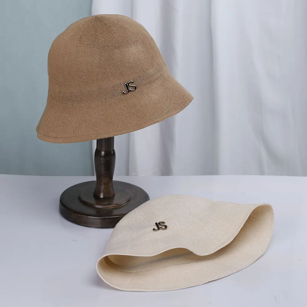 2022 NEW Women's bucket hat with JS accessories caps fashion Panama luxury hat fisherman hat Ladies summer sun Travel Beach Hat
