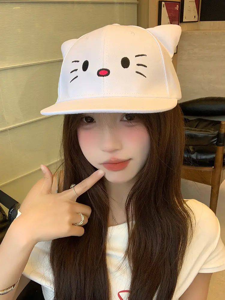 2025 Y2K Hat HelloKitty Japanese Style Cute Cartoon Delicate Peaked Cap NEW Versatile Trend Baseball Cap Personality Fashion hat