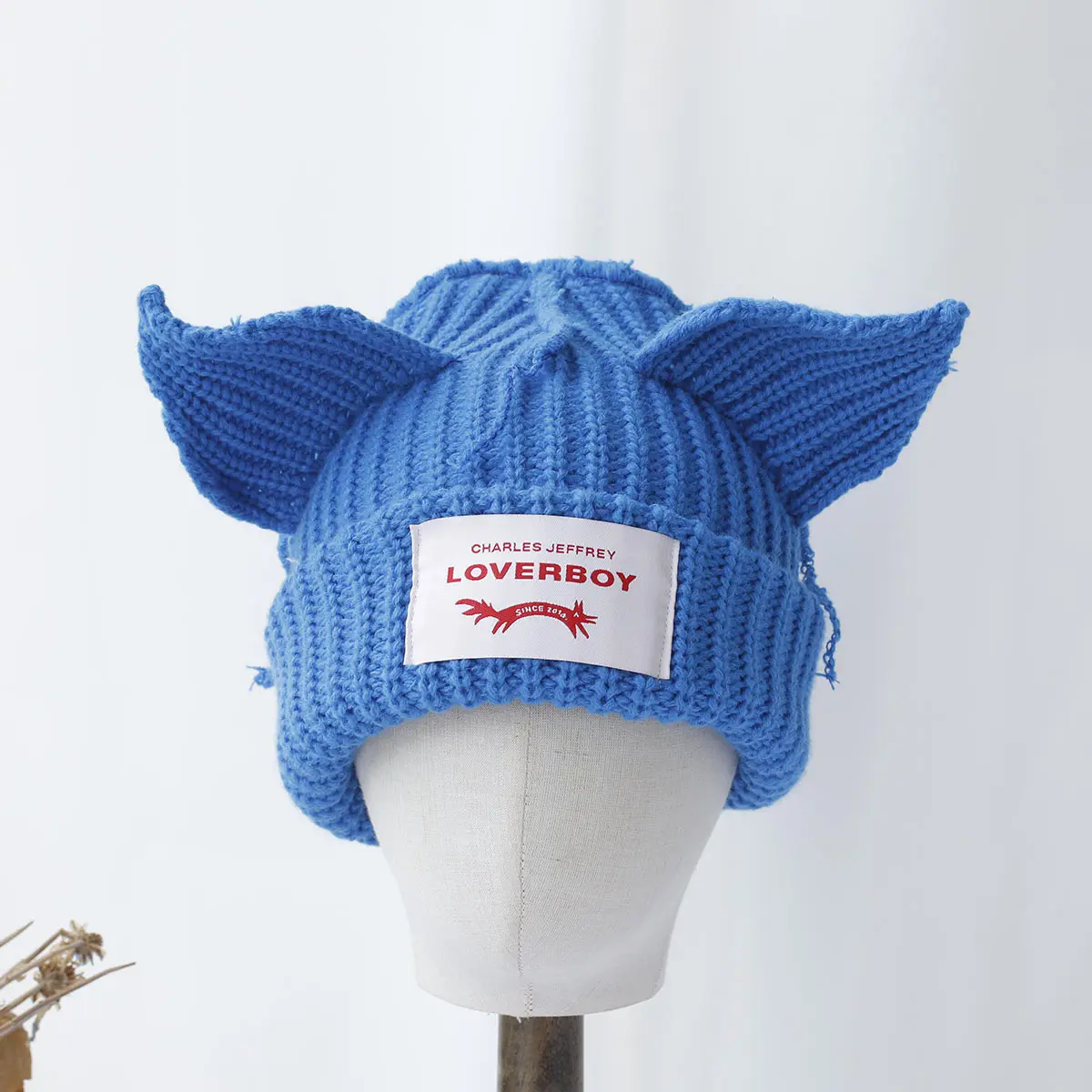 2024 fashion Lover boy Cat Ear Knit Hat solid Warm Pig Ear Woolen Hat Cute Hooded Cap Niche Design Hip-hop Christmas Gift