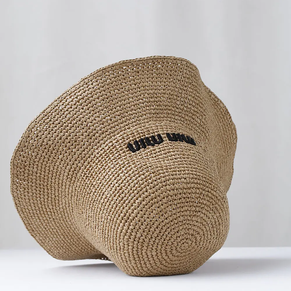 NEW Women Sun Hat Wide Large Brim Beach Hats Womens fashion Straw Hat Foldable Sun Hat Chapeau Femme Beach UV Protection Cap
