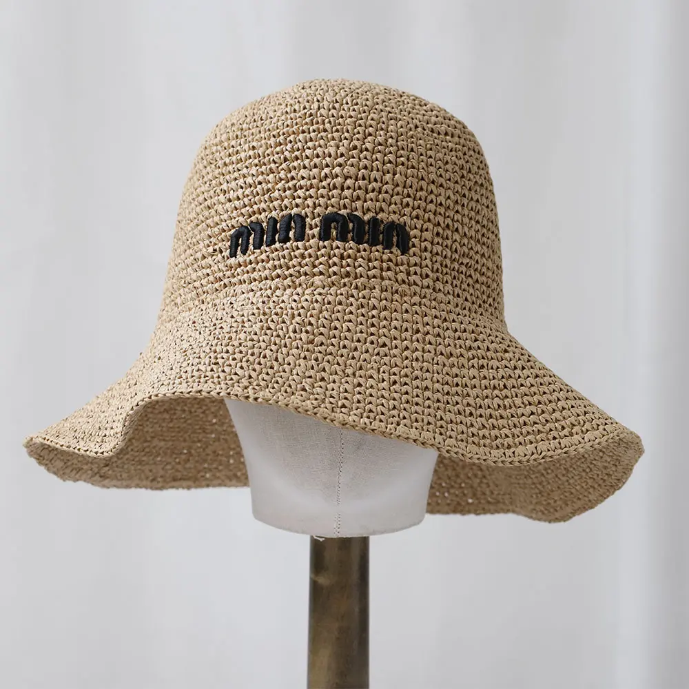 NEW Women Sun Hat Wide Large Brim Beach Hats Womens fashion Straw Hat Foldable Sun Hat Chapeau Femme Beach UV Protection Cap
