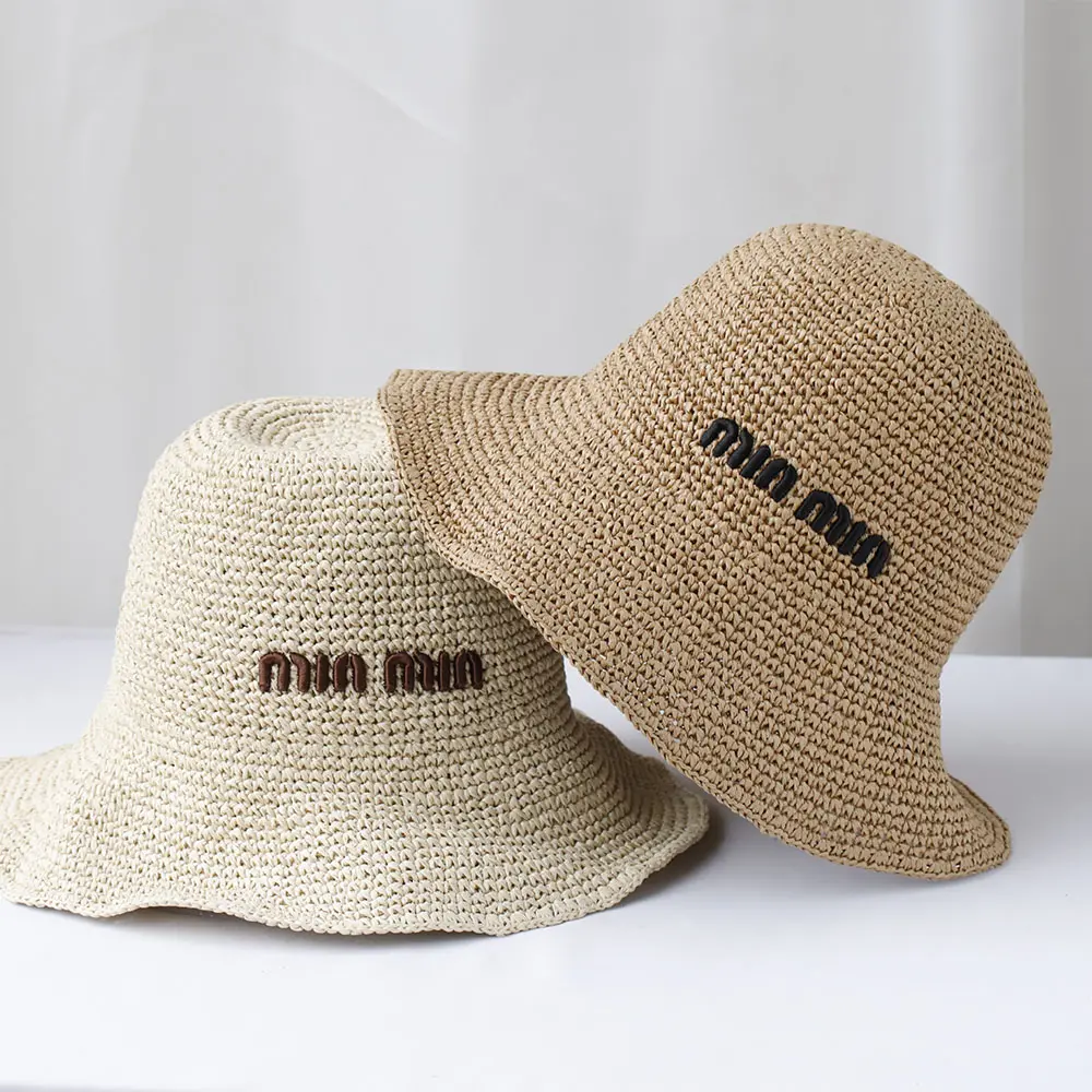 NEW Women Sun Hat Wide Large Brim Beach Hats Womens fashion Straw Hat Foldable Sun Hat Chapeau Femme Beach UV Protection Cap