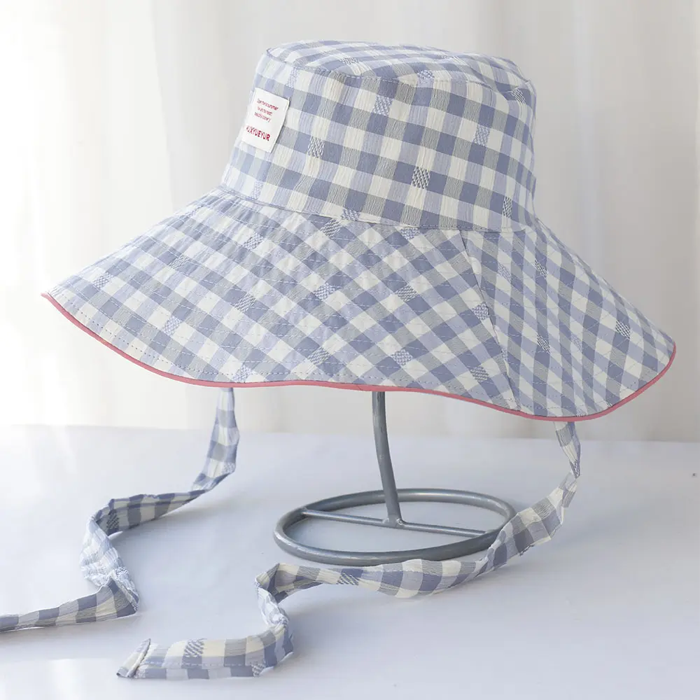 2025 Wide Brim Y2K Sun Hat Women Anti-UV Protection Hiking Fisherman Cap Fold Summer Solid Beach Hat Double sided Sun hat