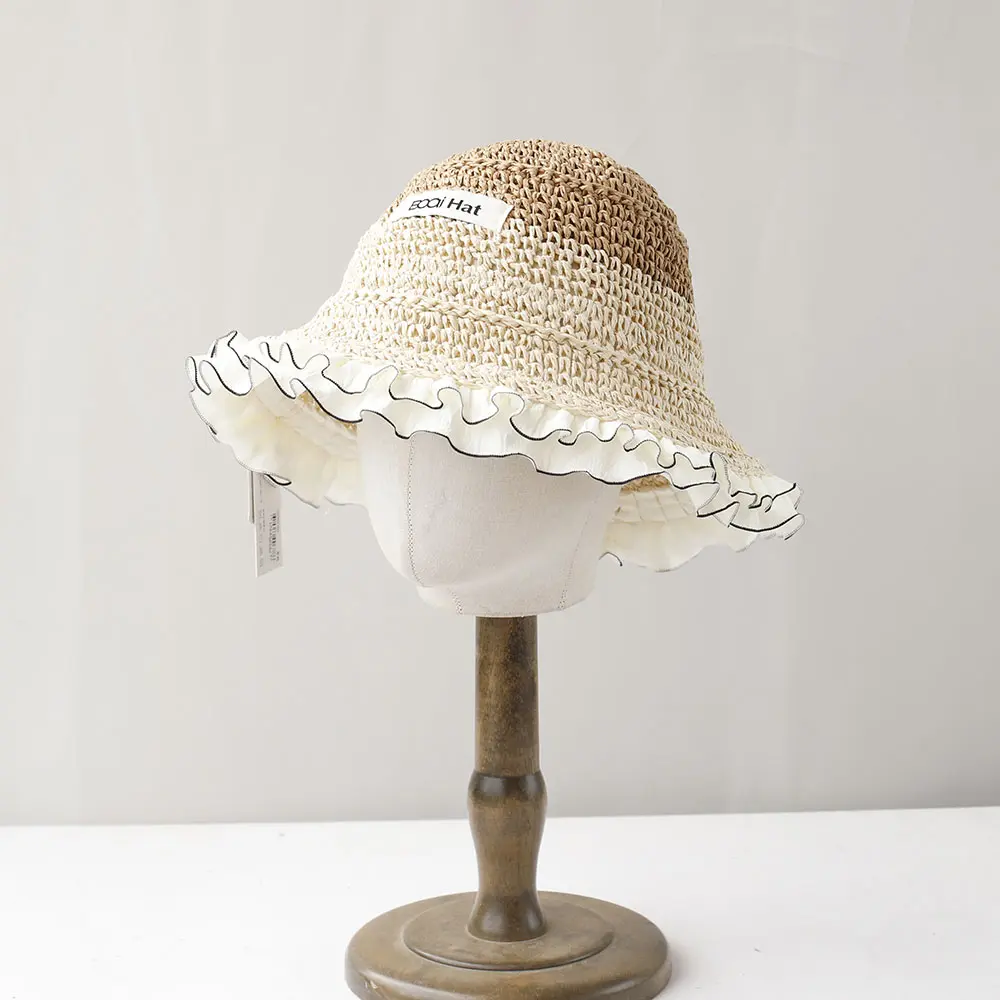 2025 NEW Women Sun Hat Colorful Beach Hats Womens Summer Straw Hat Foldable Chapeau Femme Beach UV Protection Cap