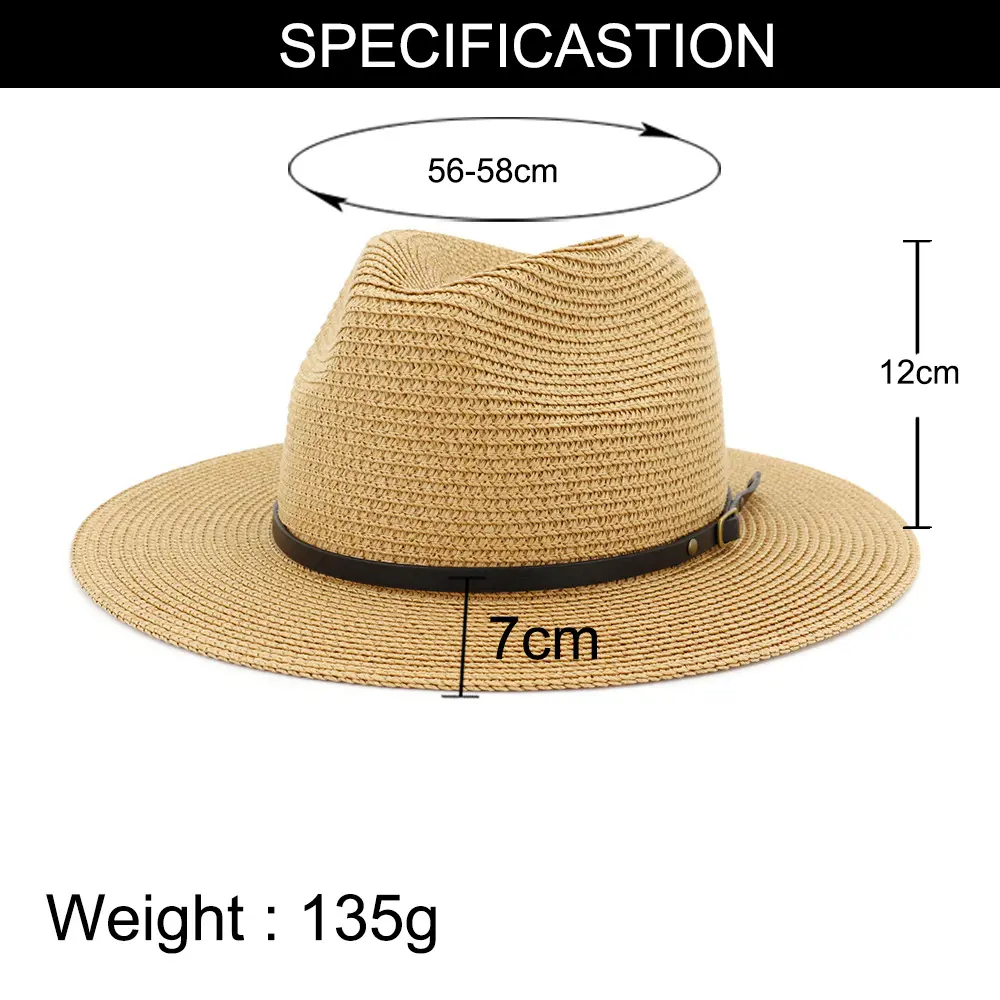 2020 NEW ARRIVE Panama Hat Summer Sun Hats for Women Man Beach Straw Hat for Men UV Protection Cap chapeau femme