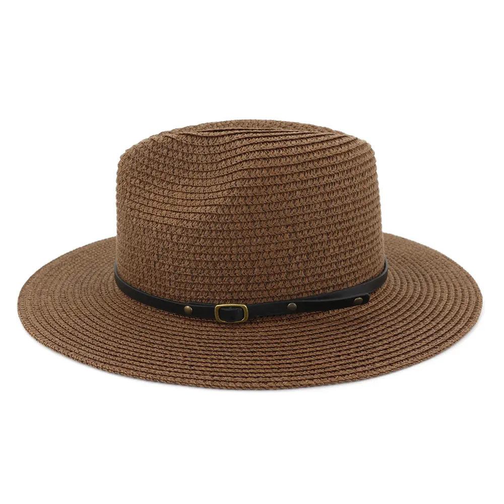 2020 NEW ARRIVE Panama Hat Summer Sun Hats for Women Man Beach Straw Hat for Men UV Protection Cap chapeau femme