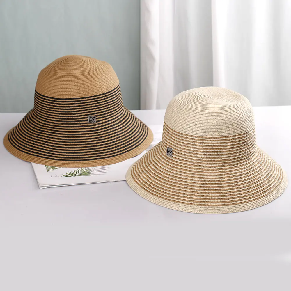Fine straw weaving sun visor Women's bucket hat Women's cap beach hats women Summer woman hat luxury woman hat summer straw hat