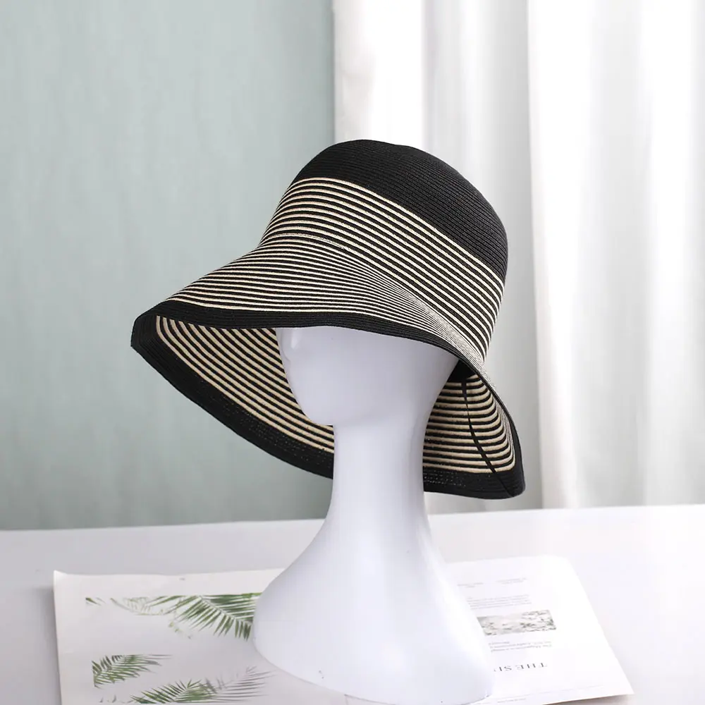 Fine straw weaving sun visor Women's bucket hat Women's cap beach hats women Summer woman hat luxury woman hat summer straw hat