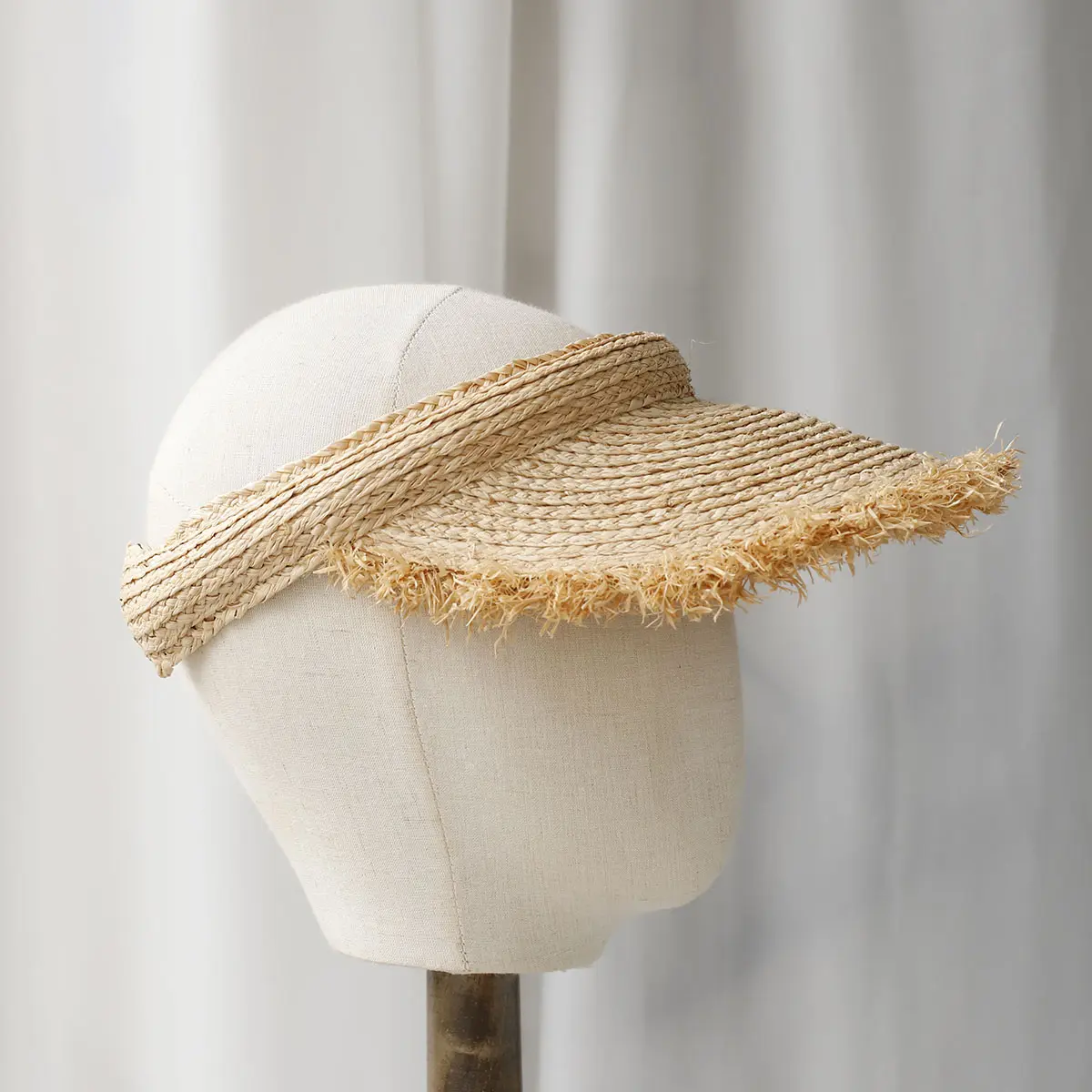 2024 sun protection clothing tassels rafia sun hat visor hat straw hat panama for girls Women's summer hat Beach picture hats