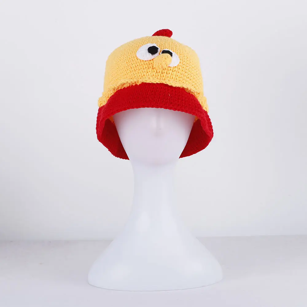 2023 New Monster Shrek Hat cute Winter Knitted Hats Green Party Funny Beanie Skullies Cap for Women Men Pure Handmade