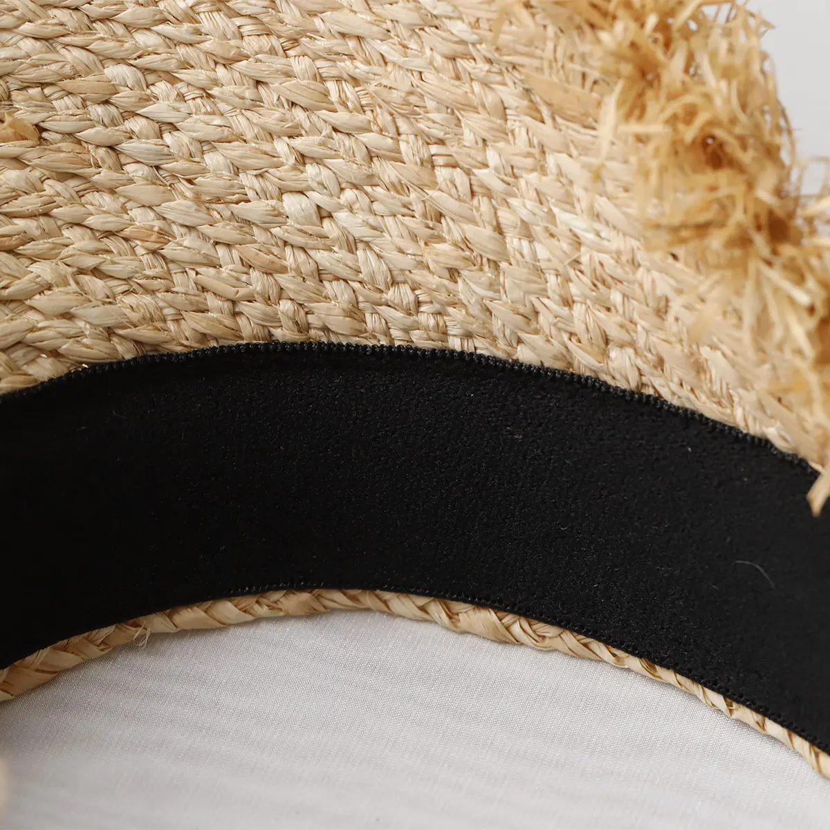 2024 sun protection clothing tassels rafia sun hat visor hat straw hat panama for girls Women's summer hat Beach picture hats