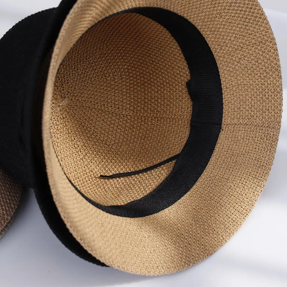 2022 NEW Womens Straw Hats Panamas UV Protection Sun Visor Beach Hats fashion Visors Foldable Female Women's summer sun hat