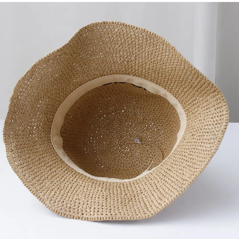 NEW Women Sun Hat Wide Large Brim Beach Hats Womens Summer Straw Hat Foldable Sun Hat Chapeau Femme Beach UV Protection Cap