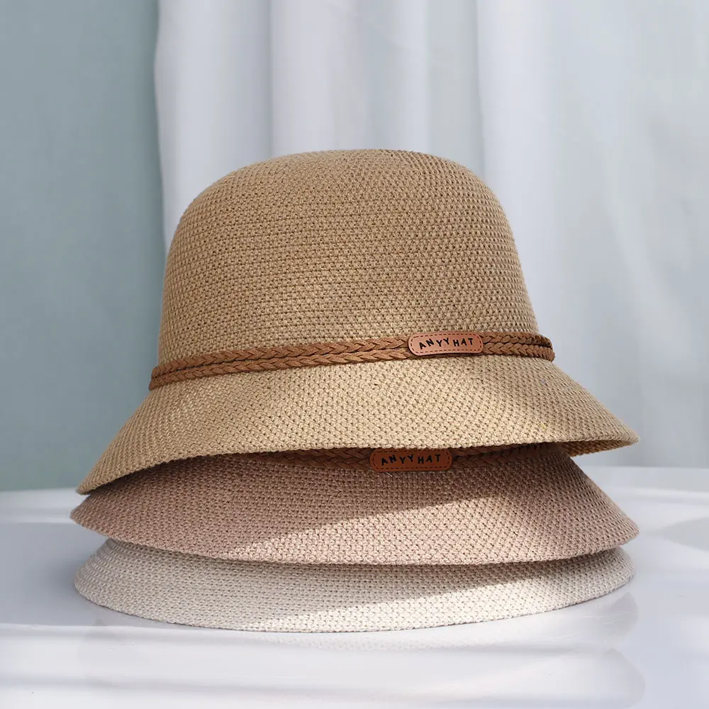 2022 NEW Womens Straw Hats Panamas UV Protection Sun Visor Beach Hats fashion Visors Foldable Female Women's summer sun hat