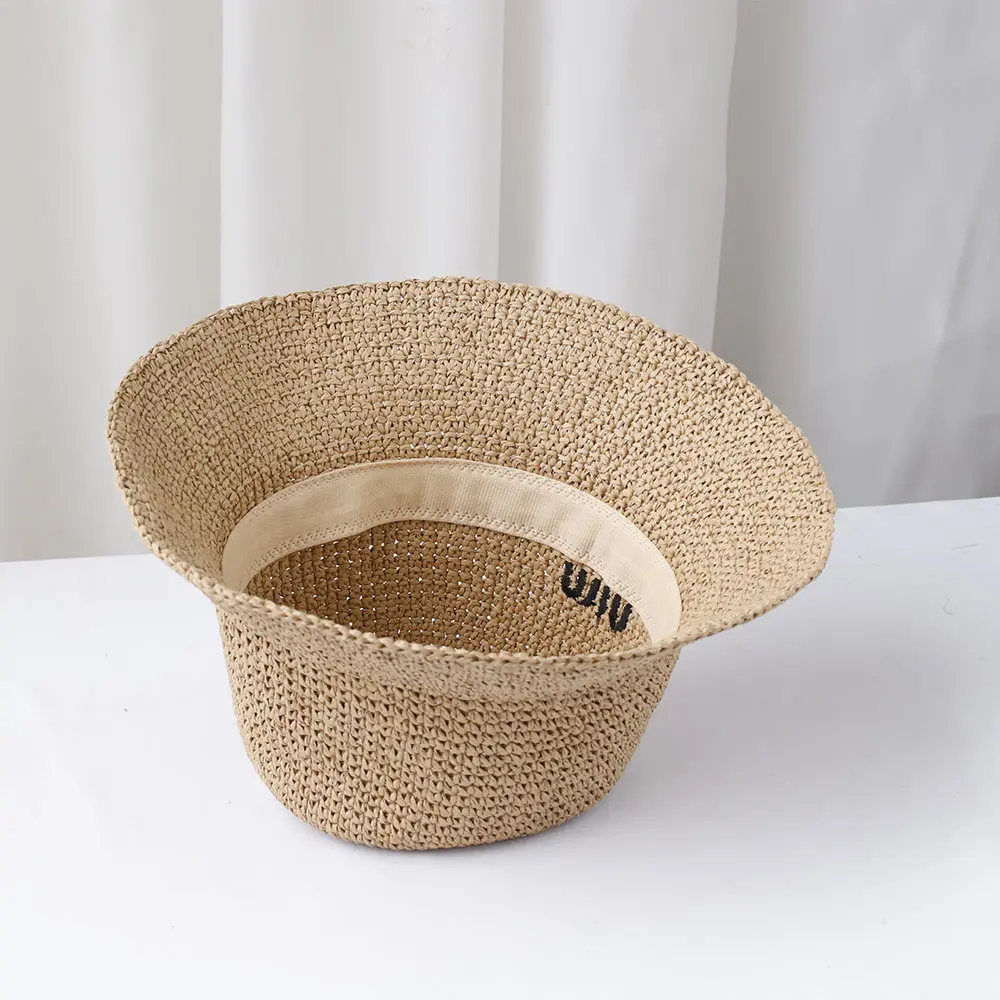 NEW Women Sun Hat Wide Large Brim Beach Hats Womens Summer Straw Hat Foldable Sun Hat Chapeau Femme Beach UV Protection Cap