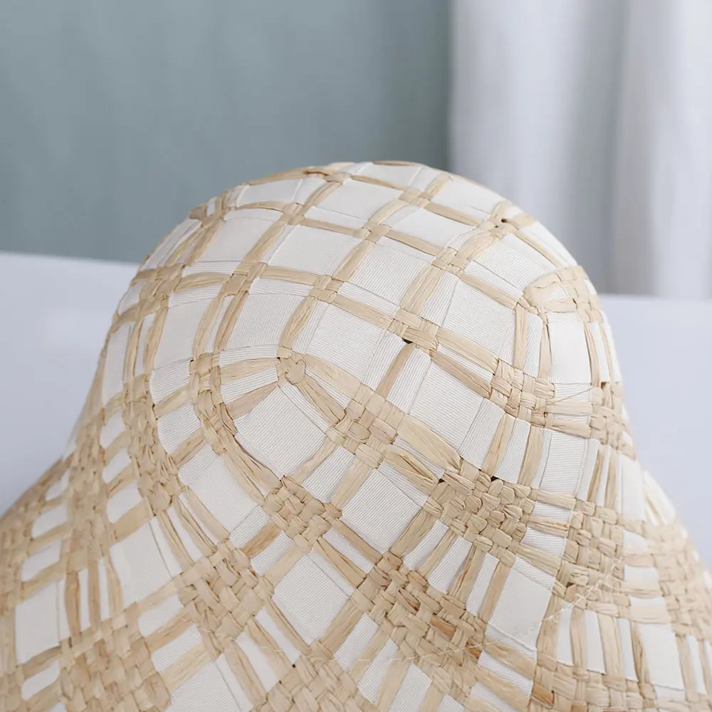 2022 Womens Lafite Straw  bucket  Hats Panamas UV Protection Sun Visor Beach Hats fashion Visors Foldable Women's summer sun hat