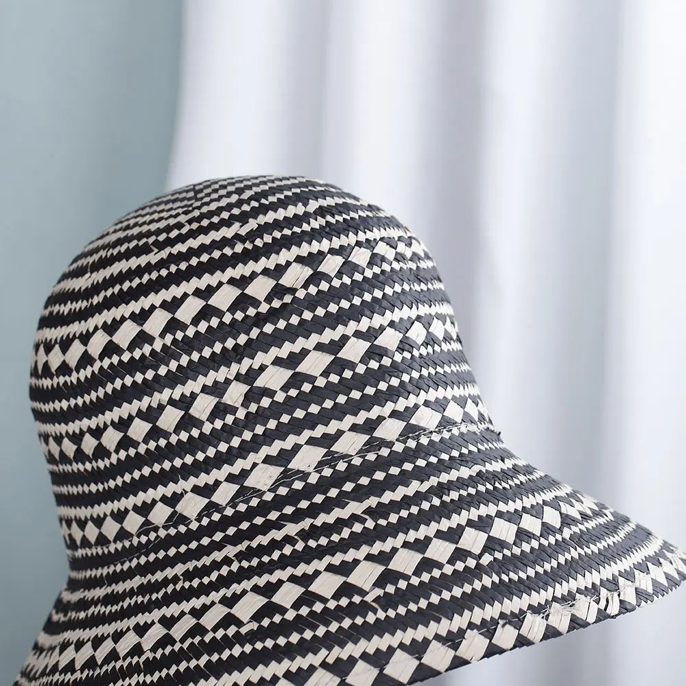 2022 Womens Lafite Straw  bucket  Hats Panamas UV Protection Sun Visor Beach Hats fashion Visors Foldable Women's summer sun hat