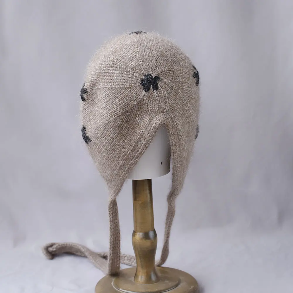 outdoor deep hat ears with ears hat men's soviet hat wtaps hat for  women's winter hat Rattan hat Fur hat fleece knit Cute hat