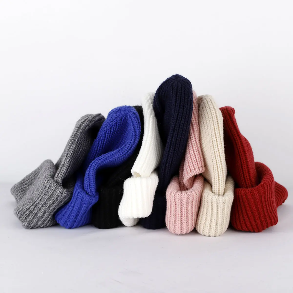 2023 suit sonw warm hat mask hat Big caps Candy colored wool hat Knitted hat skiing cap Big hat y2k warm hat Thick gentle hat