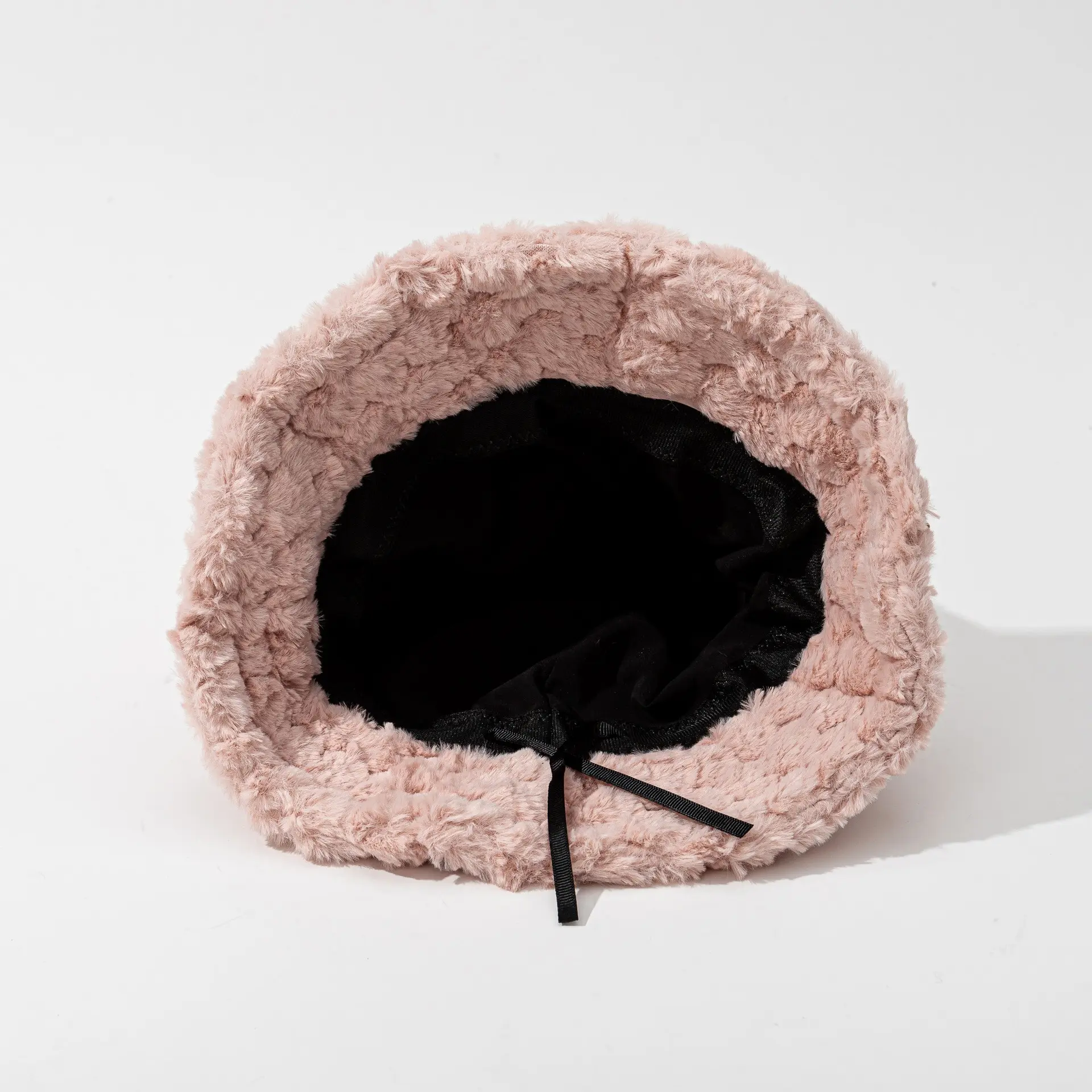 2024 NEW Funny Fashion Autumn Winter Leopard Fur Bucket Hat sheep Ear Ball Plush Fisherman Hat Soft Warm Thick Basin Bucket Hats