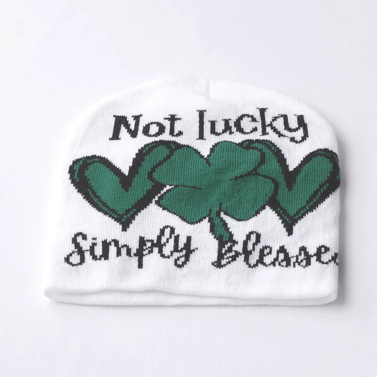 Clover luckySki cap new cool popular winter knitted Toddler beanie hats Embroidery Knitted Hat y2k acrylic hip hop dice hat caps