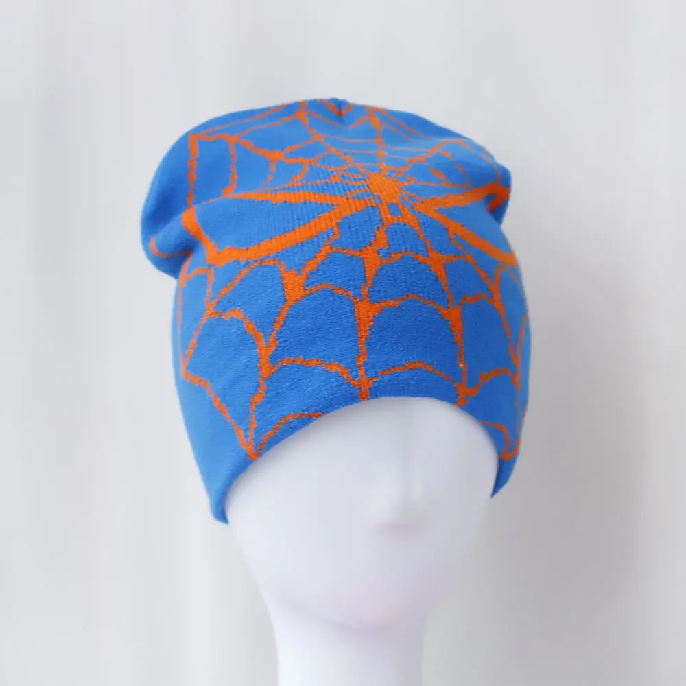 2024 warm Ski cap spider web popular winter knitted Toddler beanie hats Embroidery Knitted Hat y2k acrylic hip hop dice hat caps
