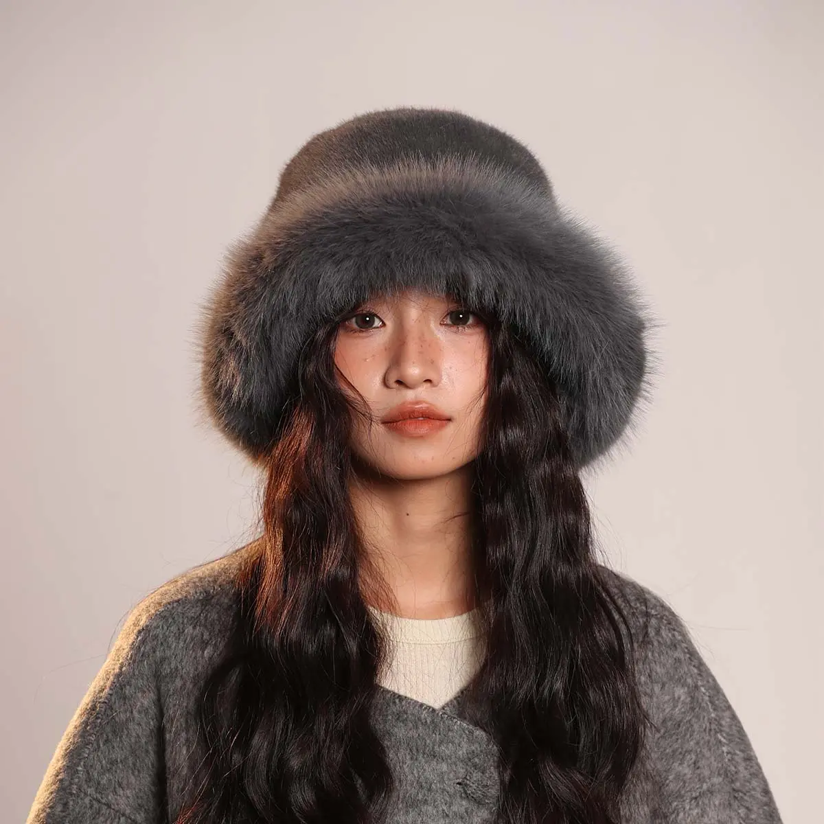 Hat with earflaps top hats bucket hat fisherman hat man Snow peak Big size ArtificialFur hat Winter hat y2k accessories ski mask