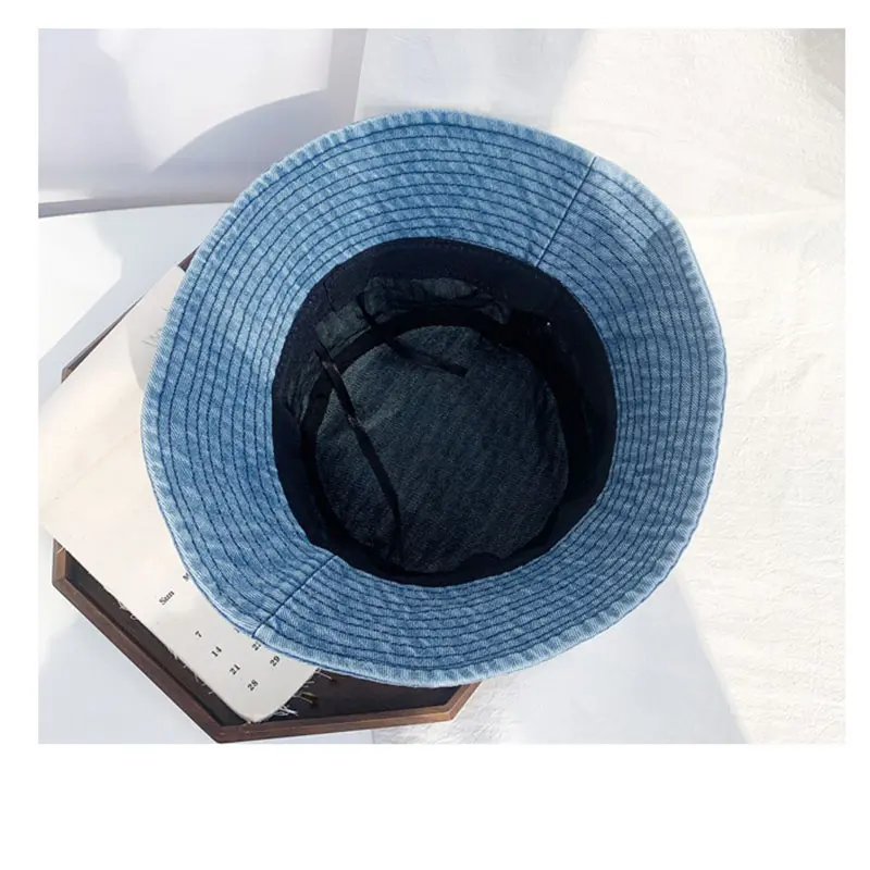 cowboy denim bucket hats women hat men hat panama outdoor hip hop hat retro washed denim girl fisherman hat street merchandise h