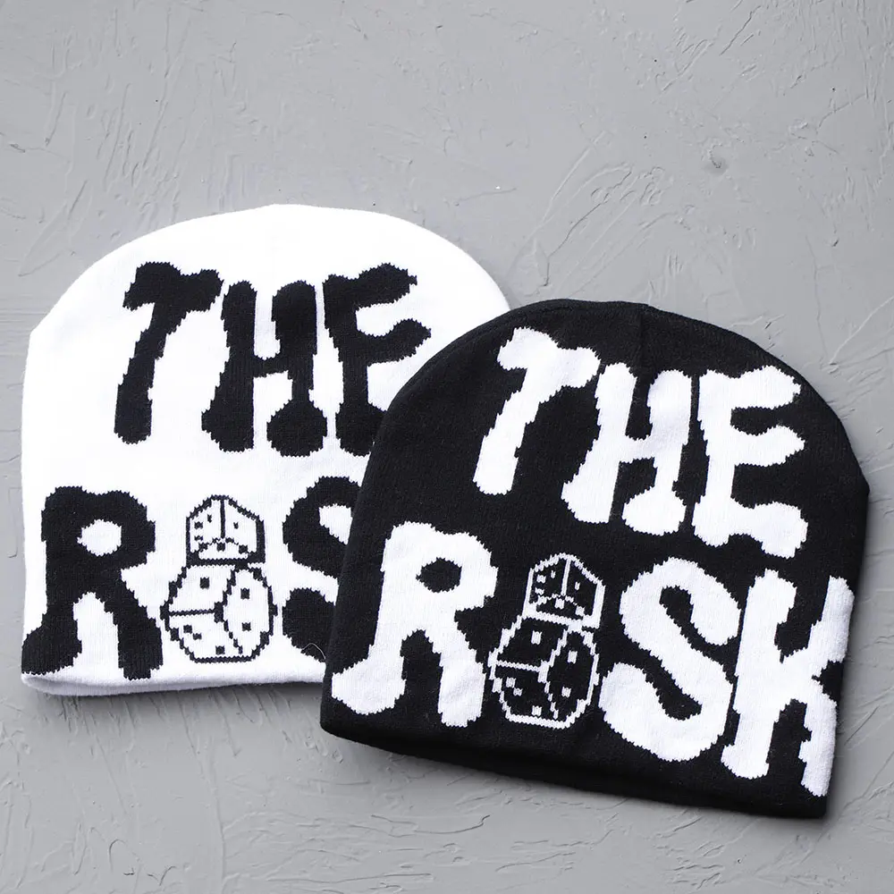 2024 Letter Ski cap new cool popular winter knitted Toddler beanie hats Embroidery Knitted Hat y2k acrylic hip hop dice hat caps