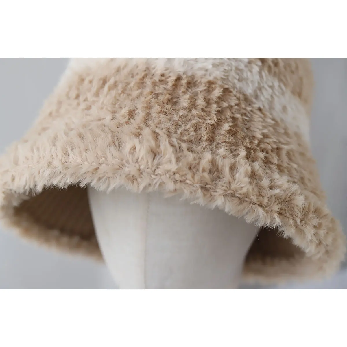 wide brimCashmere Knitted hat Dome hat stripe bucket hat fisherman hat man Snow peak Big sizehat Winter hat accessories ski mask