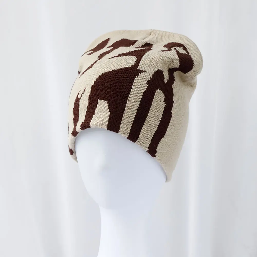 2024 Letter Ski cap new cool popular winter knitted Toddler beanie hats Embroidery Knitted Hat y2k acrylic hip hop dice hat caps