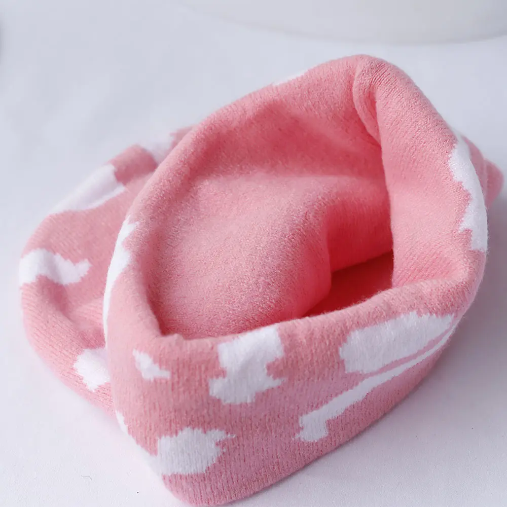 Girl warm Ski cap thickening Cow dot winter knitted Toddler beanie hats Embroidery Knitted Hat y2k acrylic hip hop dice hat caps