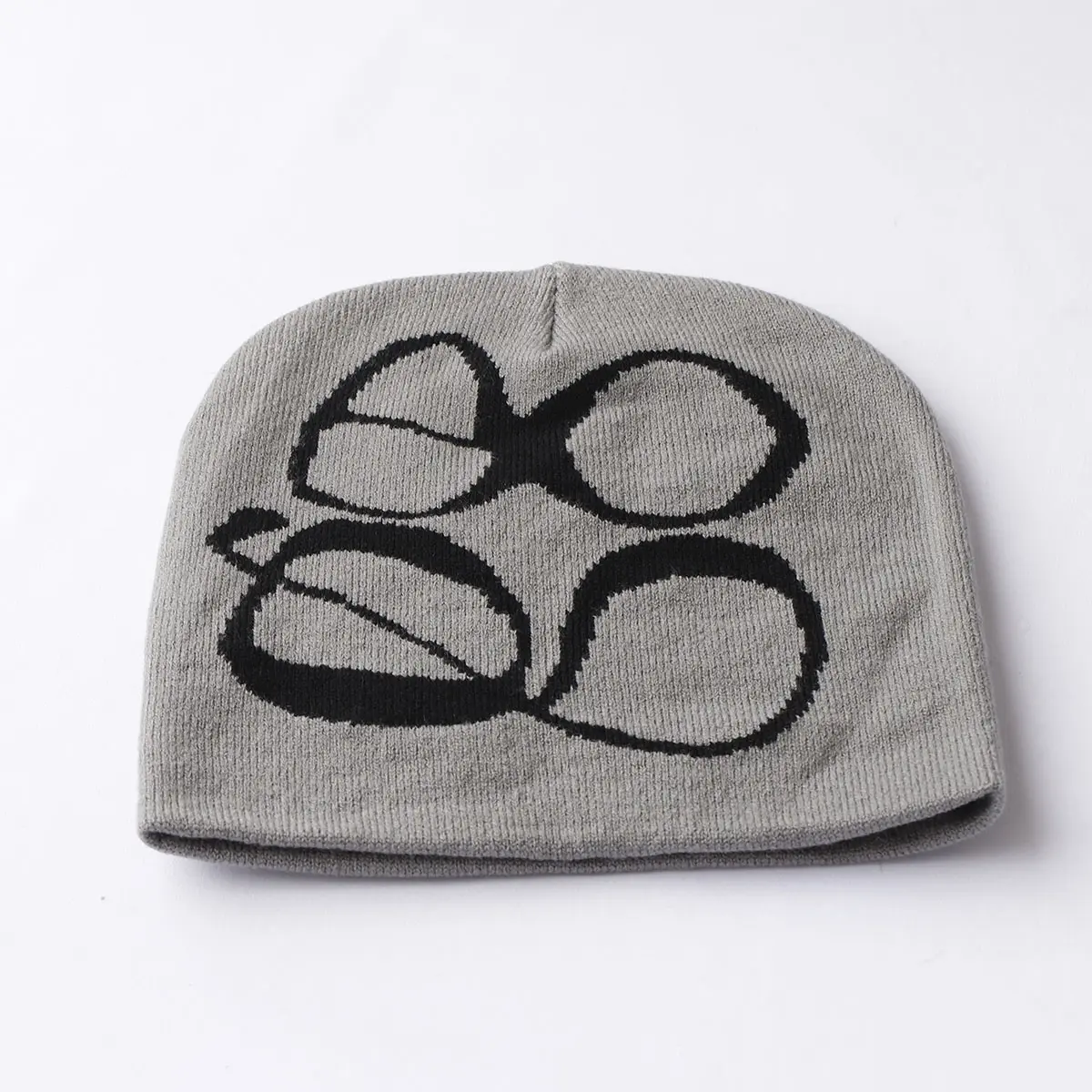 Geometry Ski cap new cool popular winter knitted Toddler beanie hats Embroidery Knitted Hat y2k acrylic hip hop dice hat caps