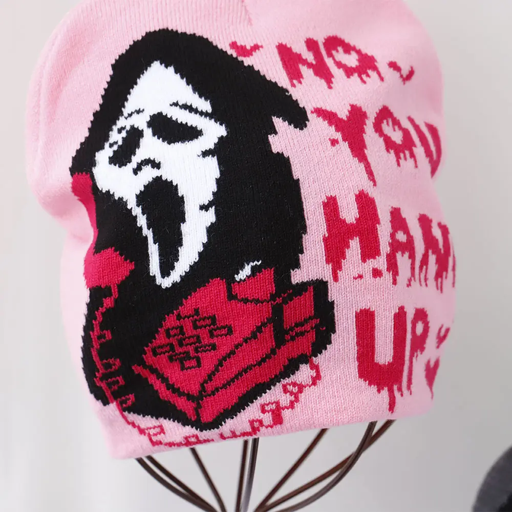 warm phone Ski cap new cool popular winter knitted Toddler beanie hats Embroidery Knitted Hat y2k acrylic hip hop dice hat caps