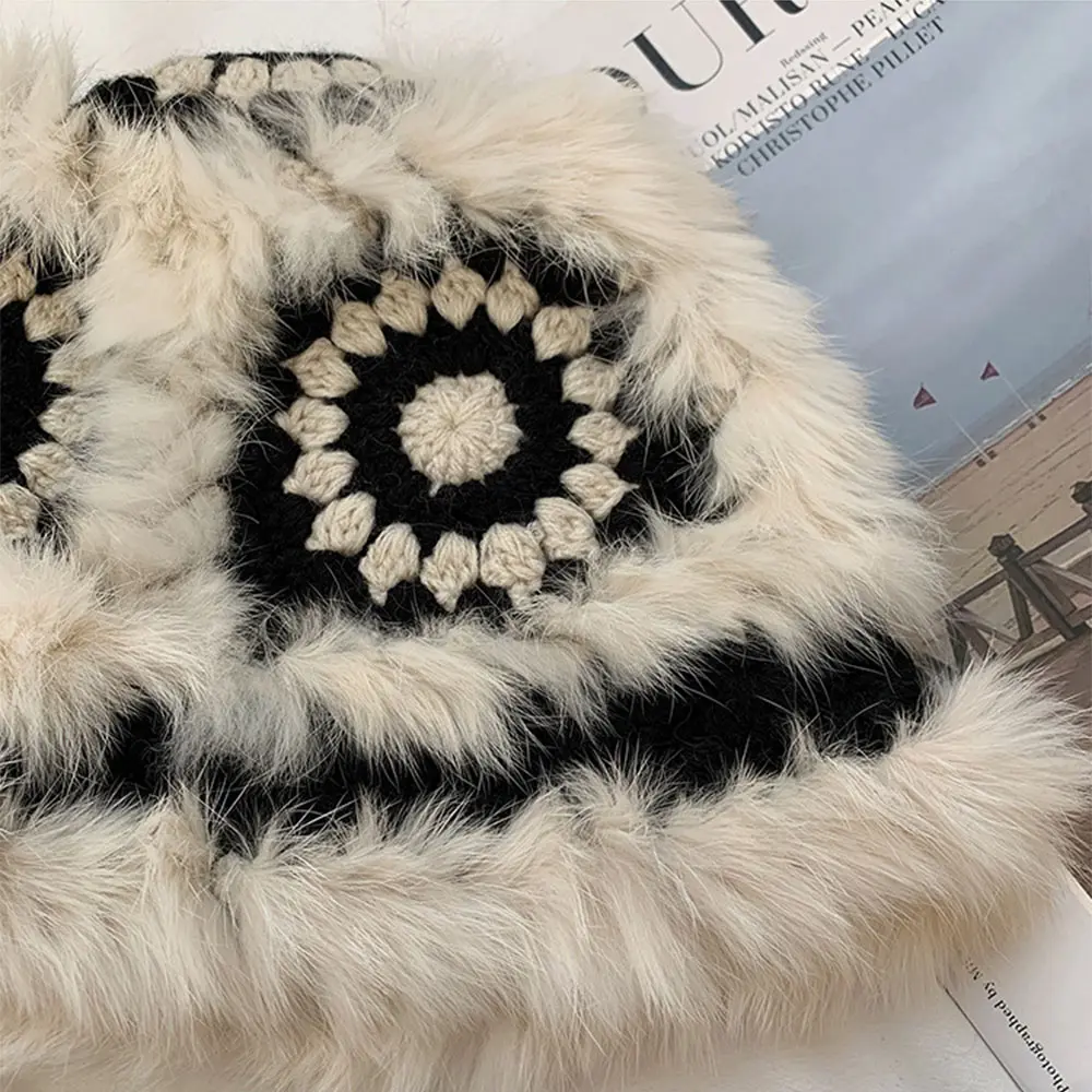 2024 women Autumn and Winter Lion Awakening Cute and Warm Fisherman Hat Versatile and Showcasing Face Furry Bucket Basin Hat