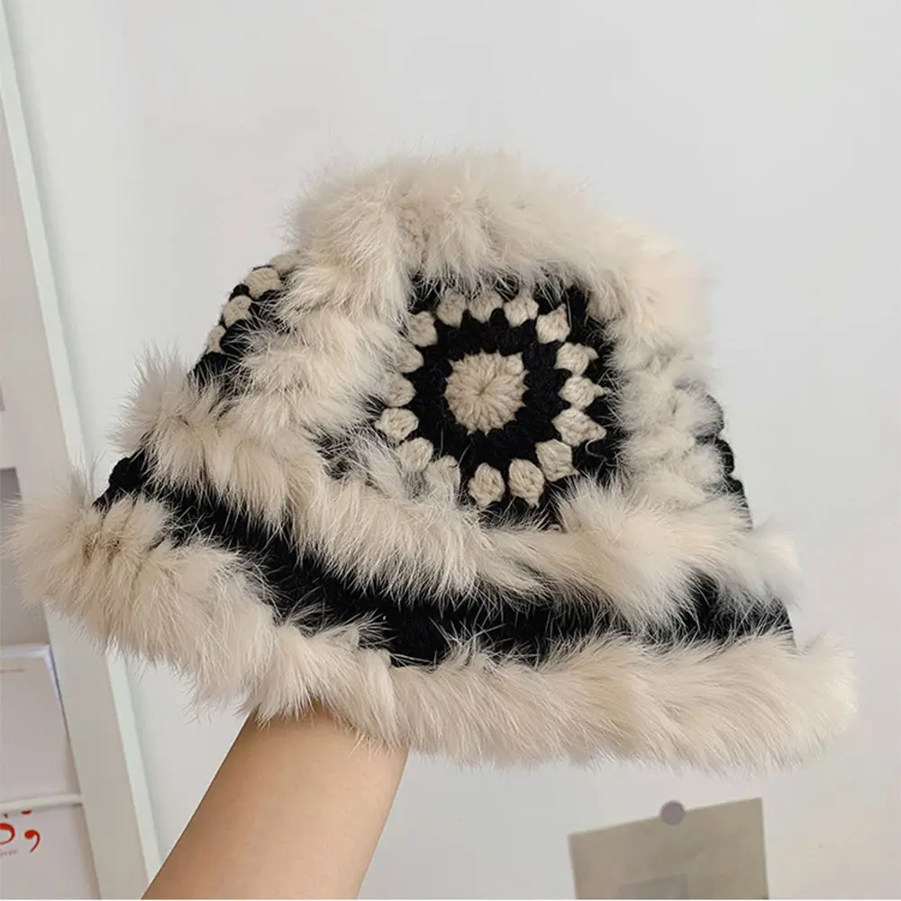 2024 women Autumn and Winter Lion Awakening Cute and Warm Fisherman Hat Versatile and Showcasing Face Furry Bucket Basin Hat