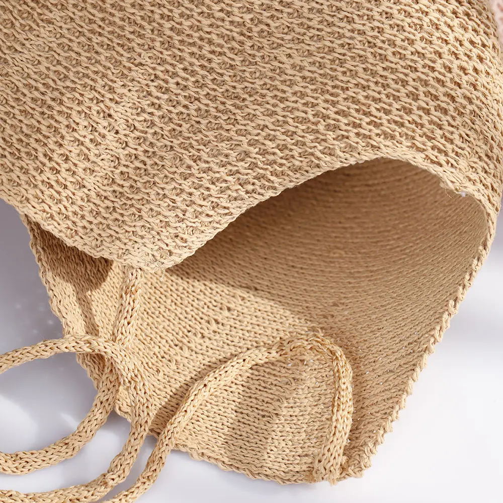 2022 NEW Womens Straw Hats Panamas UV Protection Sun Visor Beach Hats fashion Visors Foldable Female Women's summer hat