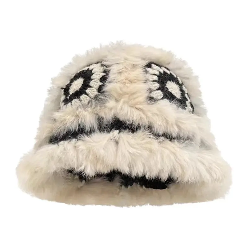 2024 women Autumn and Winter Lion Awakening Cute and Warm Fisherman Hat Versatile and Showcasing Face Furry Bucket Basin Hat