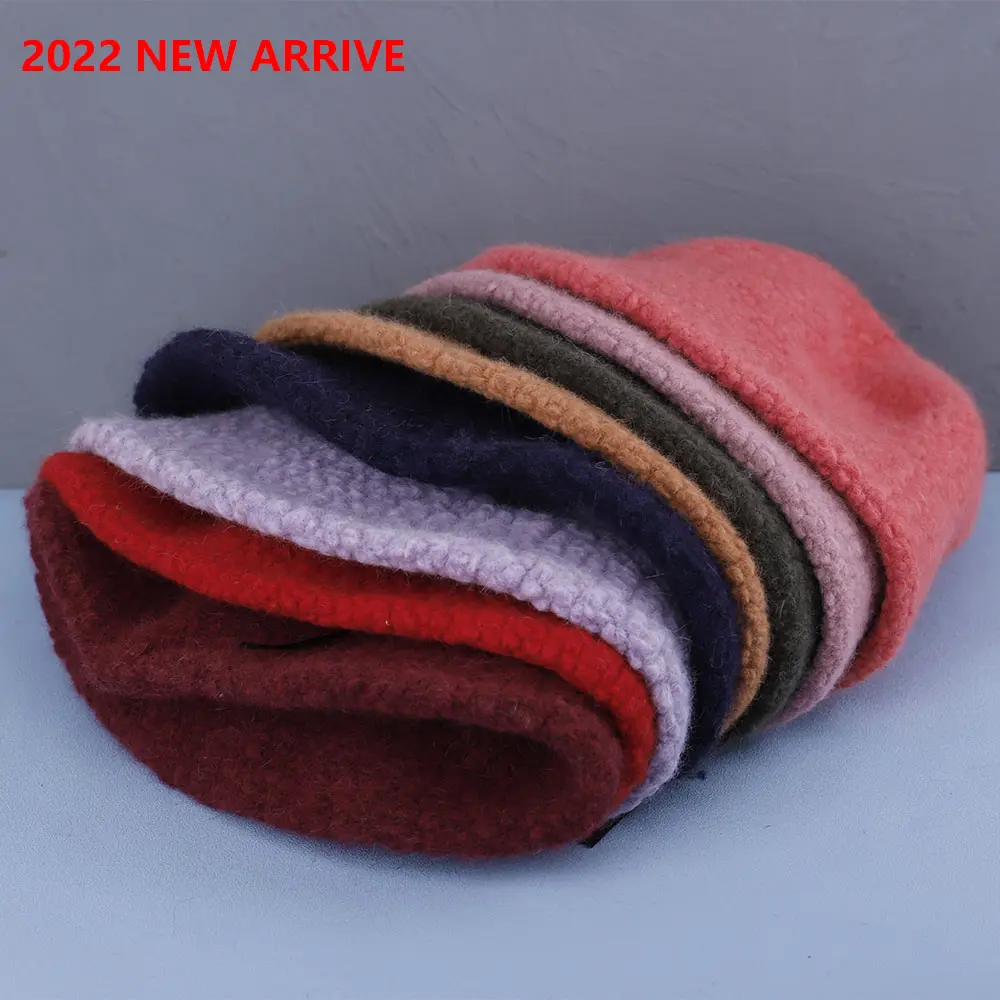 2021 NEW women's winter Bucket hat Felt Lamb wool for girl autumn and winter fashion Fur panama hip hop hat off white cap