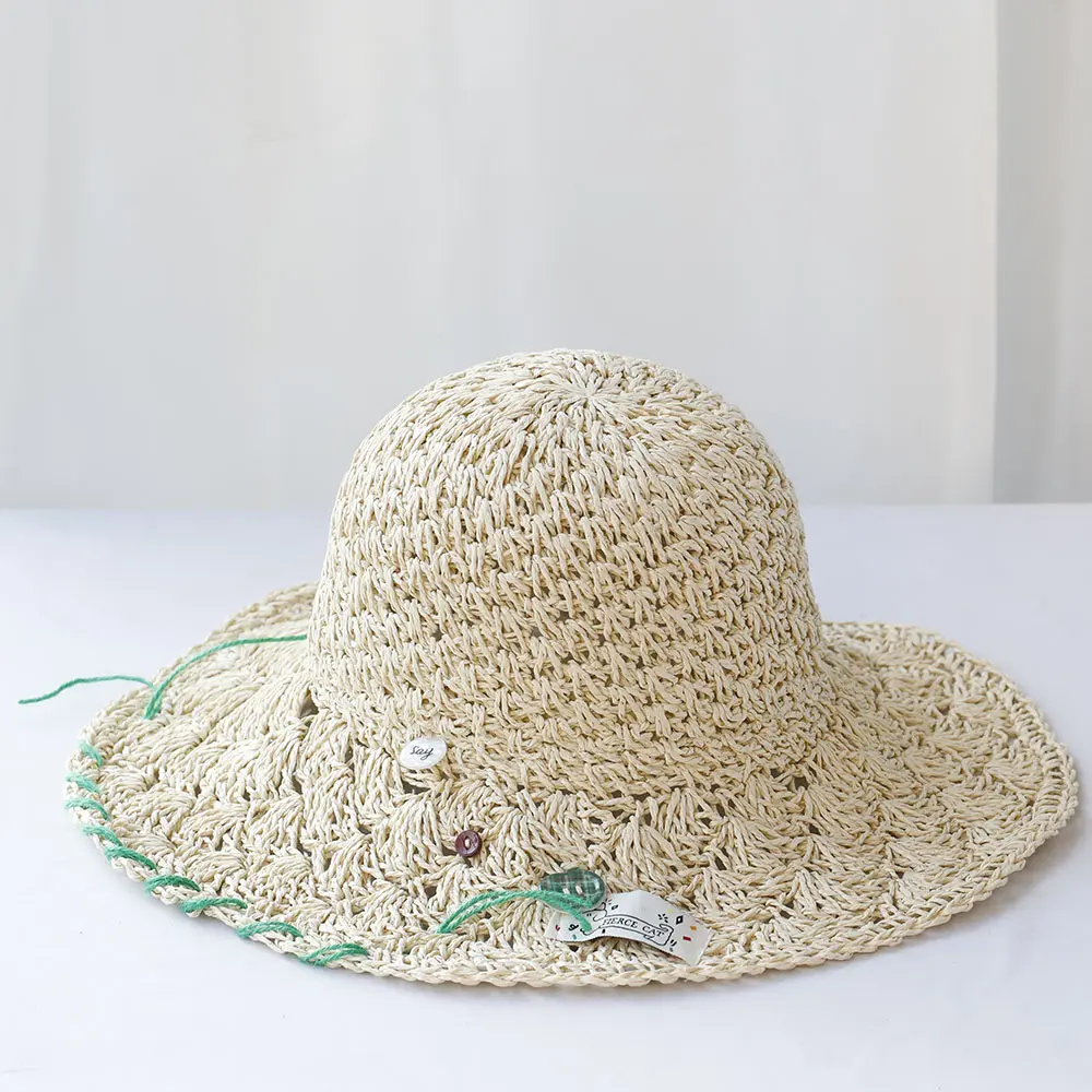 NEW Women Sun Hat Wide Large Brim Beach Hats Womens Summer Straw Hat Foldable Sun Hat Chapeau Femme Beach UV Protection Cap