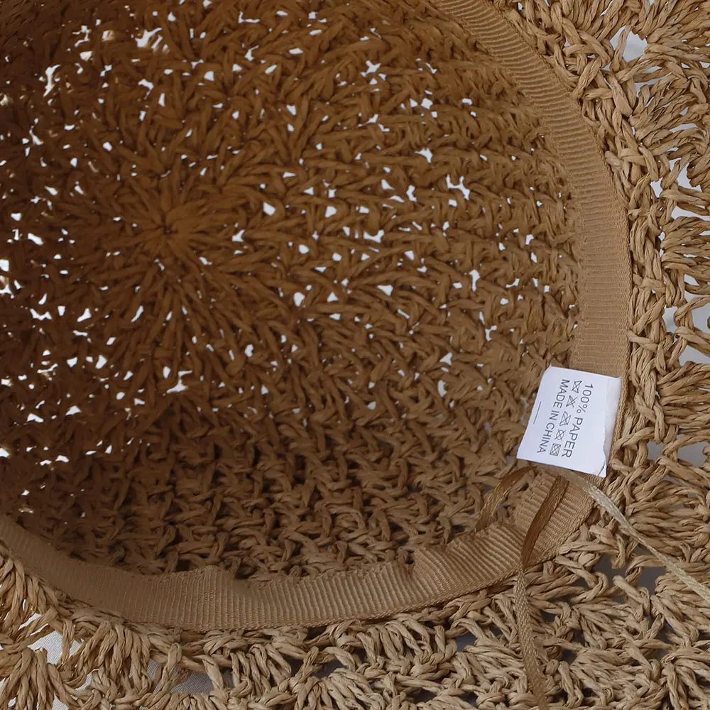 NEW Women Sun Hat Wide Large Brim Beach Hats Womens Summer Straw Hat Foldable Sun Hat Chapeau Femme Beach UV Protection Cap