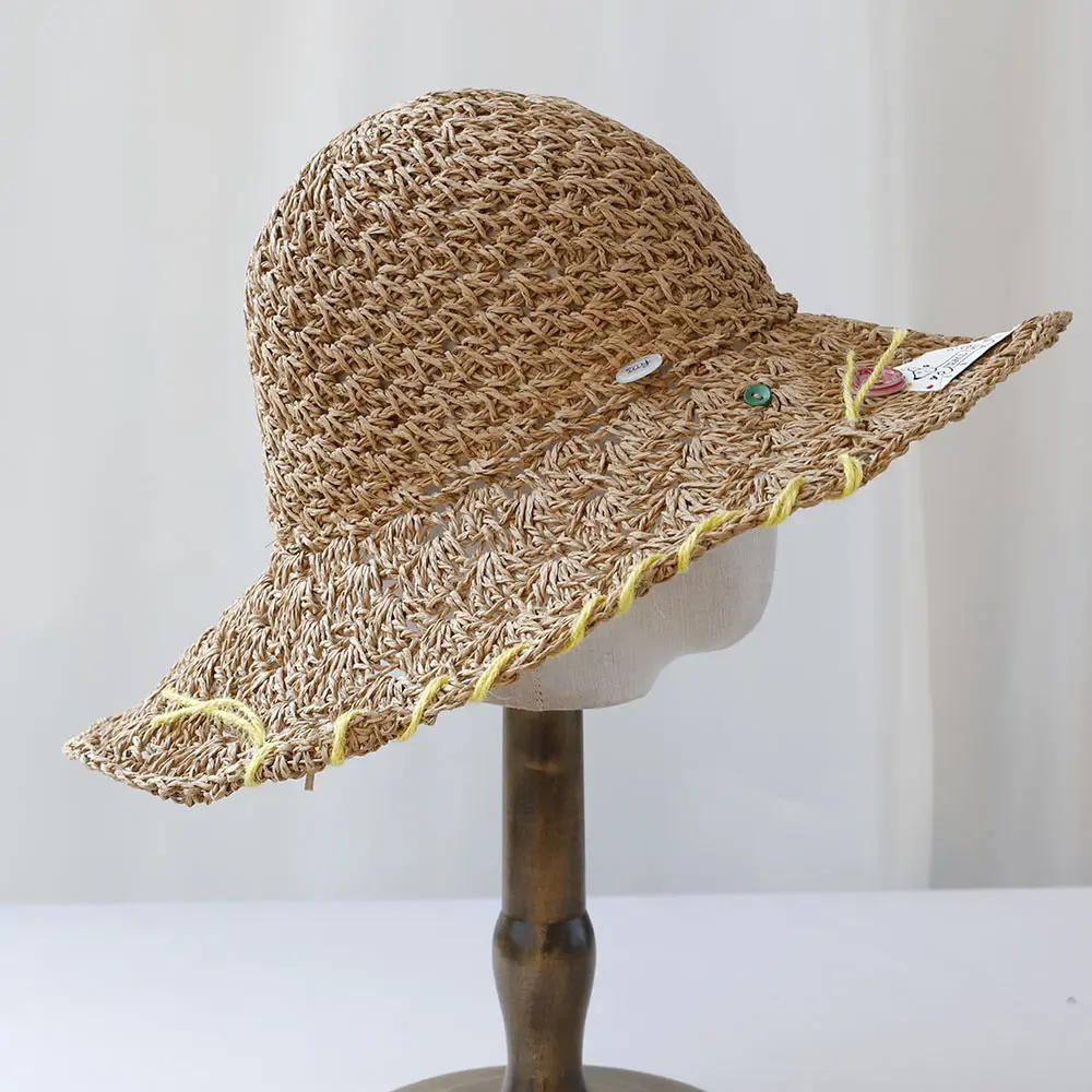 NEW Women Sun Hat Wide Large Brim Beach Hats Womens Summer Straw Hat Foldable Sun Hat Chapeau Femme Beach UV Protection Cap