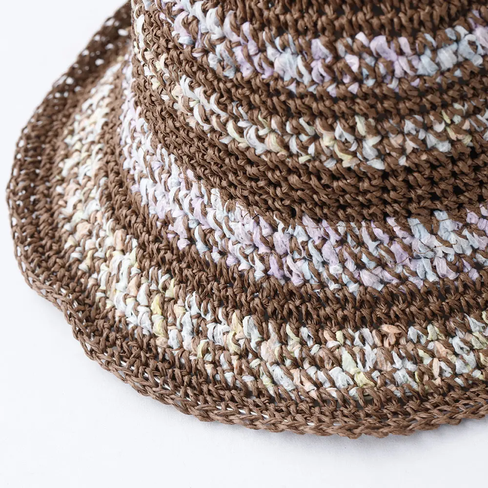 NEW Women Sun Hat Colorful str Wide Large Brim Beach Hats Womens Summer Straw Hat Foldable Chapeau Femme Beach UV Protection Cap