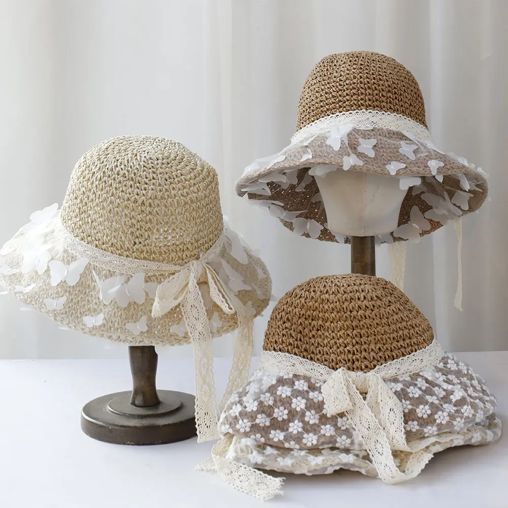 NEW Women Sun Hat Wide Large Brim Beach Hats Womens Summer Straw Hat Foldable Sun Hat Chapeau Femme Beach UV Protection Cap