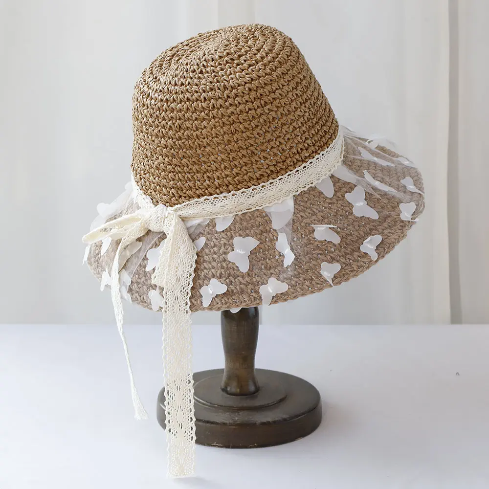 NEW Women Sun Hat Wide Large Brim Beach Hats Womens Summer Straw Hat Foldable Sun Hat Chapeau Femme Beach UV Protection Cap