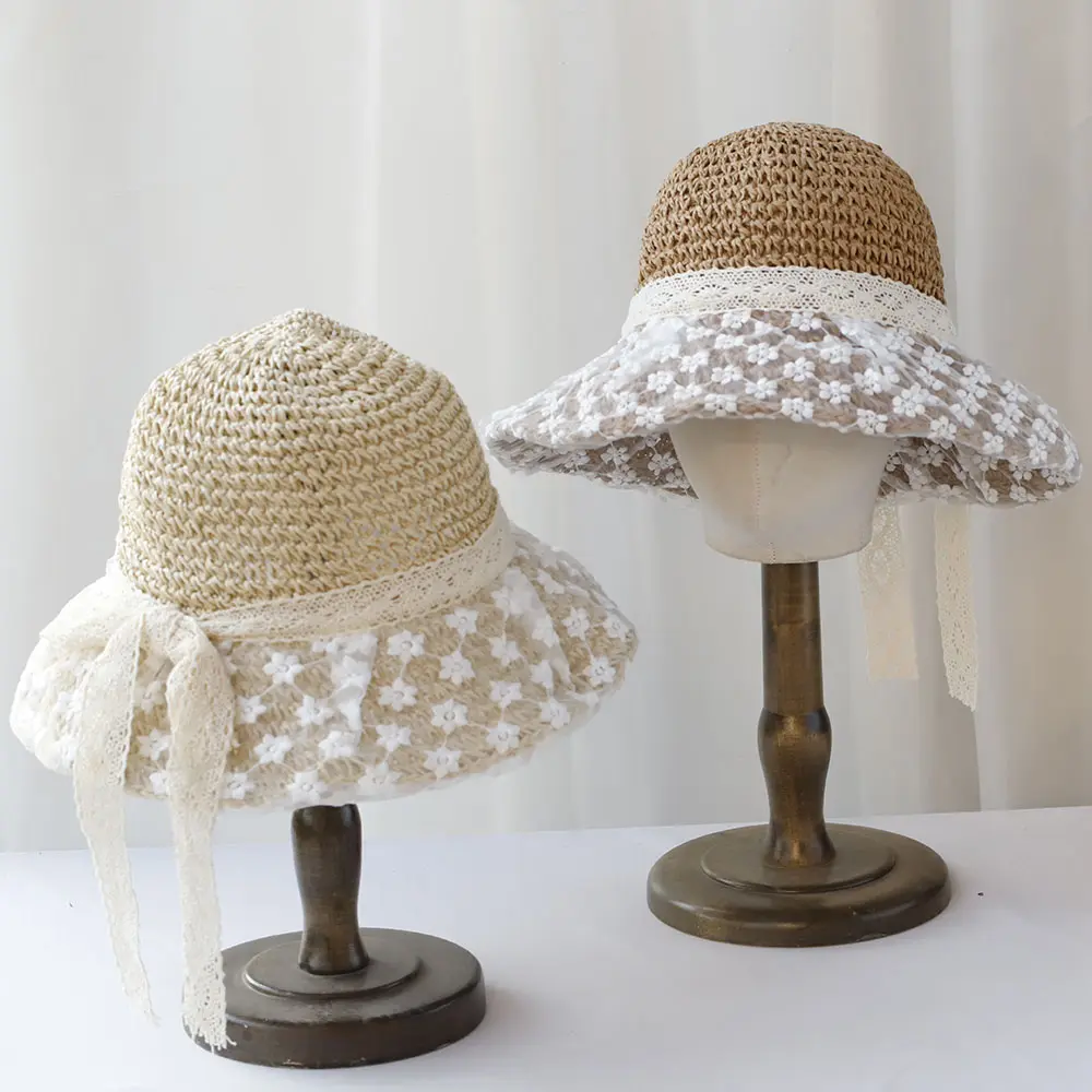 NEW Women Sun Hat Wide Large Brim Beach Hats Womens Summer Straw Hat Foldable Sun Hat Chapeau Femme Beach UV Protection Cap