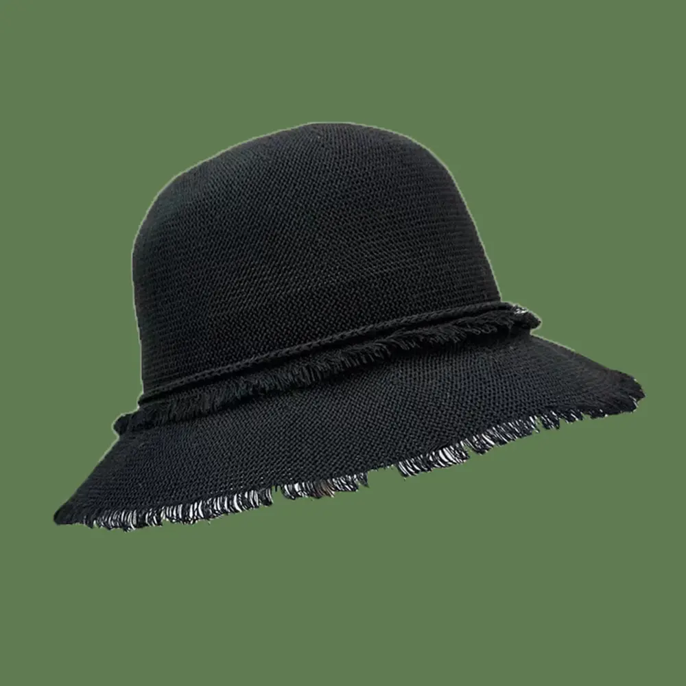 Simple solid color tassels hat beach women's hats for the sun Golf cap summer hat Women's hat straw hat Bucket hat sun hats caps