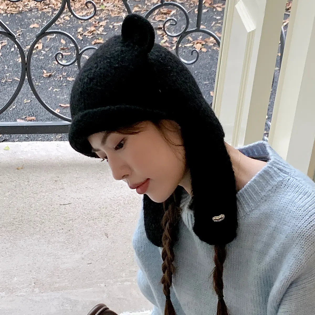 Lightning pattern ball caps Funny Fashion Autumn knit Winter Leopard Fur bomber Ball Plush Hat Soft Warm Thick Basin Bucket Hats