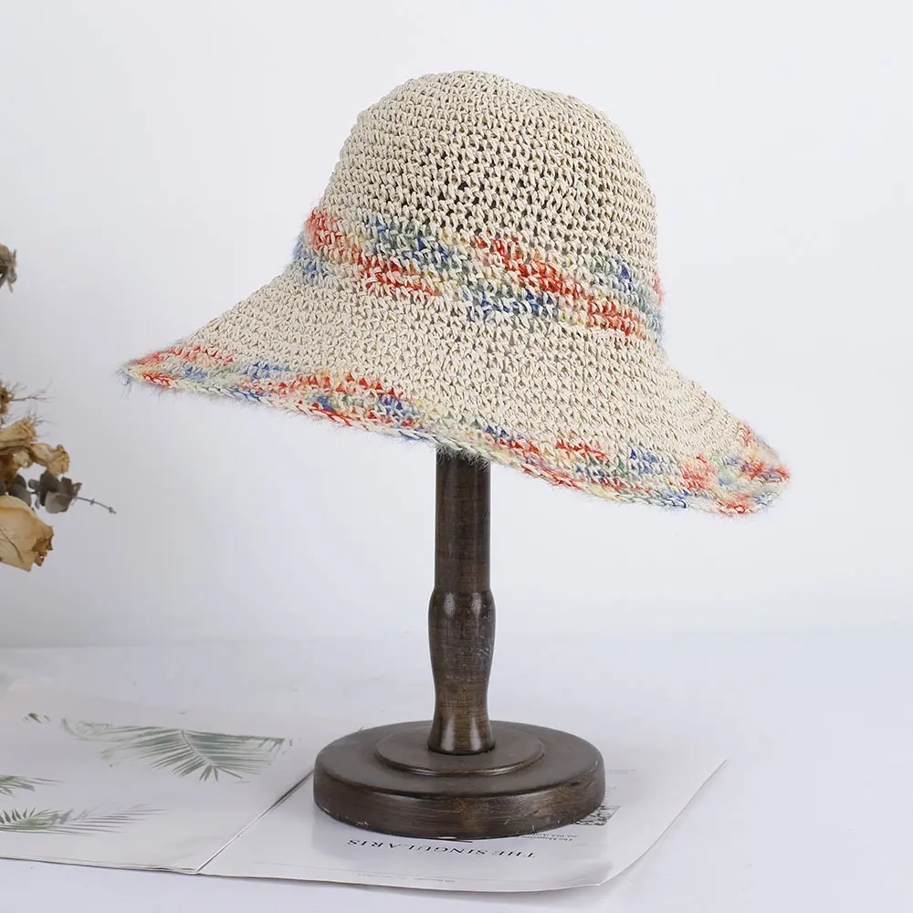 New beach collapsible Caps women women's hats for the sun summer hat Straw hat Bucket hat golf hat women uv protection solar hat